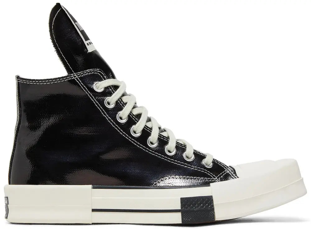 Rick Owens DRKSHDW Converse TURBODRK Chuck Taylor All-Star 70 Hi Black Lacquered Denim