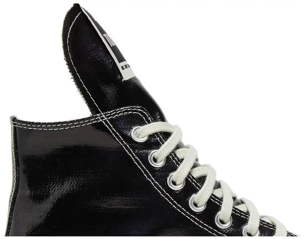 Rick Owens DRKSHDW Converse TURBODRK Chuck Taylor All-Star 70 Hi Black Lacquered Denim