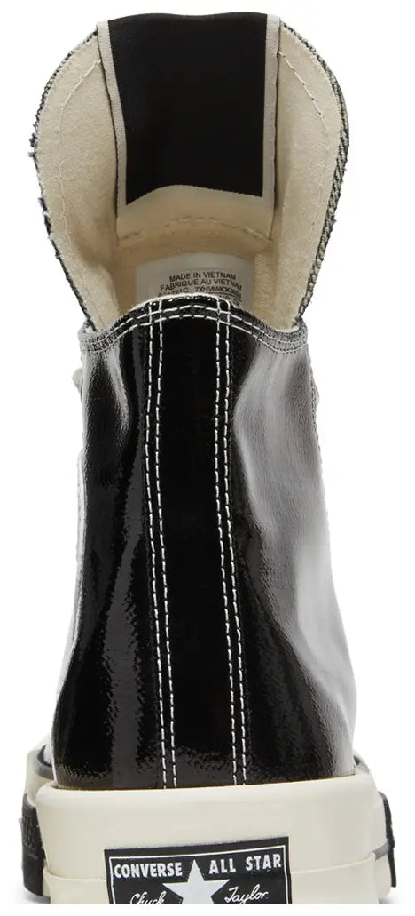 Rick Owens DRKSHDW Converse TURBODRK Chuck Taylor All-Star 70 Hi Black Lacquered Denim