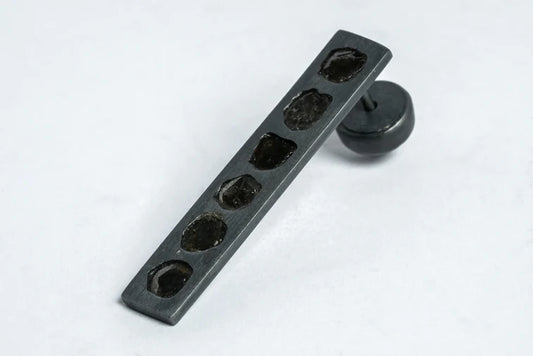 Plate Earring 0.6 CT 6 Diamond Slabs 34mm 1135-2-KA+DIA