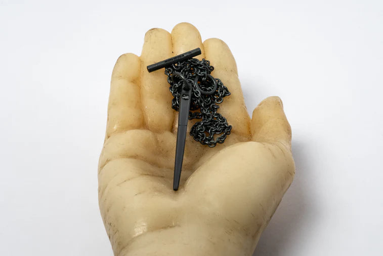 Spike Necklace 0.3 CT Chunky Diamond Slab 1430-2-KA+DIA