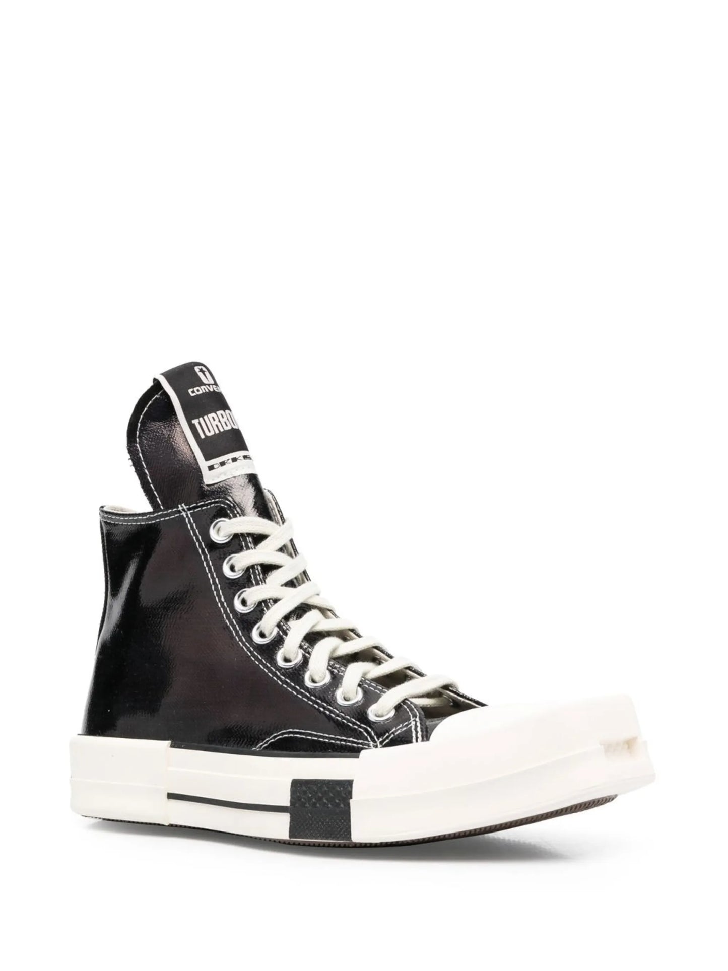Rick Owens DRKSHDW Converse TURBODRK Chuck Taylor All-Star 70 Hi Black Lacquered Denim