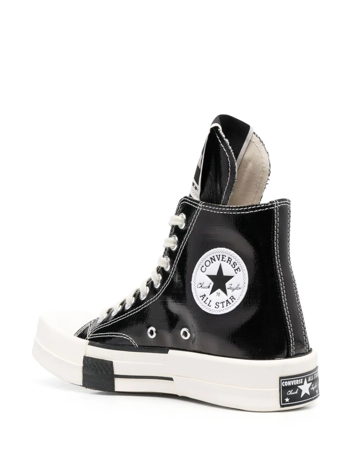 Rick Owens DRKSHDW Converse TURBODRK Chuck Taylor All-Star 70 Hi Black Lacquered Denim