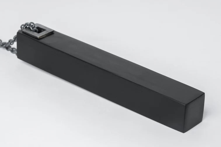 Cuboid Necklace 204-1-JET+KA