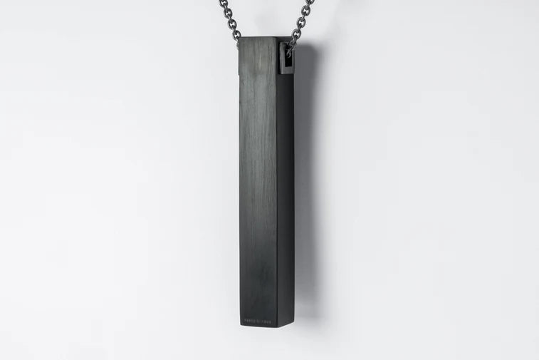 Cuboid Necklace 204-1-JET+KA