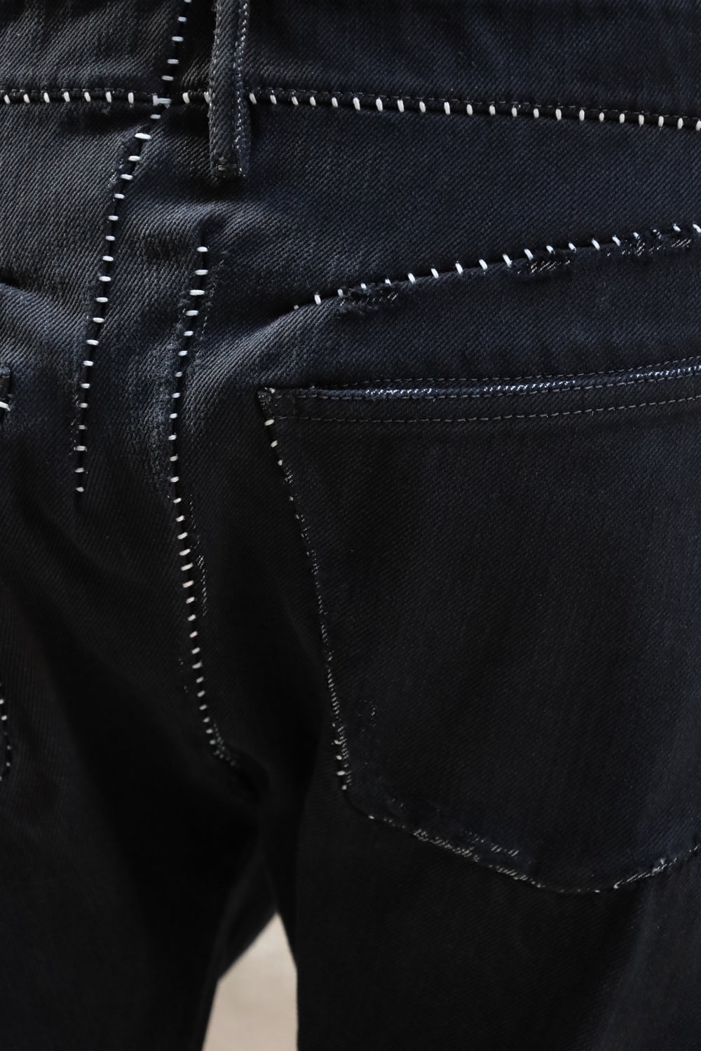 Black OVERLOCK ONE-PIECE DEAD END JEANS JM2625-IN KIT-BW 101 by Carol Christian Poell