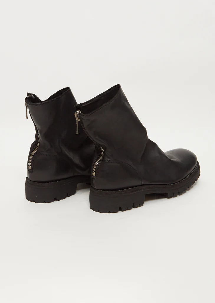 Black Back Zip Boots Vibram 796V