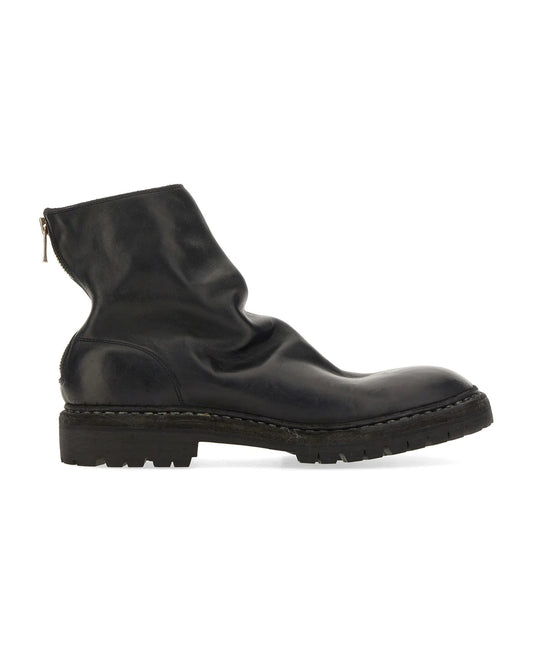 Black Back Zip Boots Vibram 796V