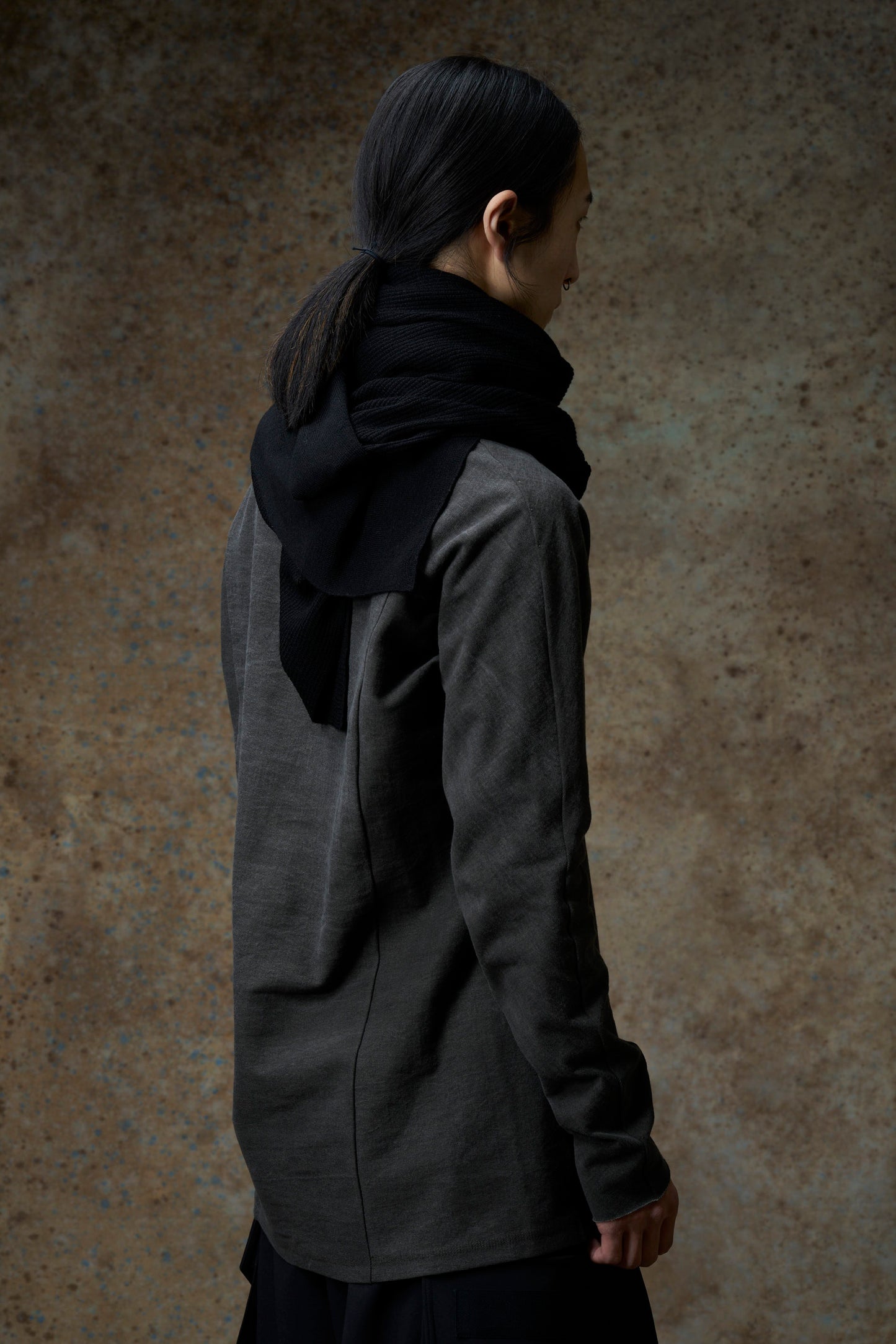 Black Merino Wool Stole