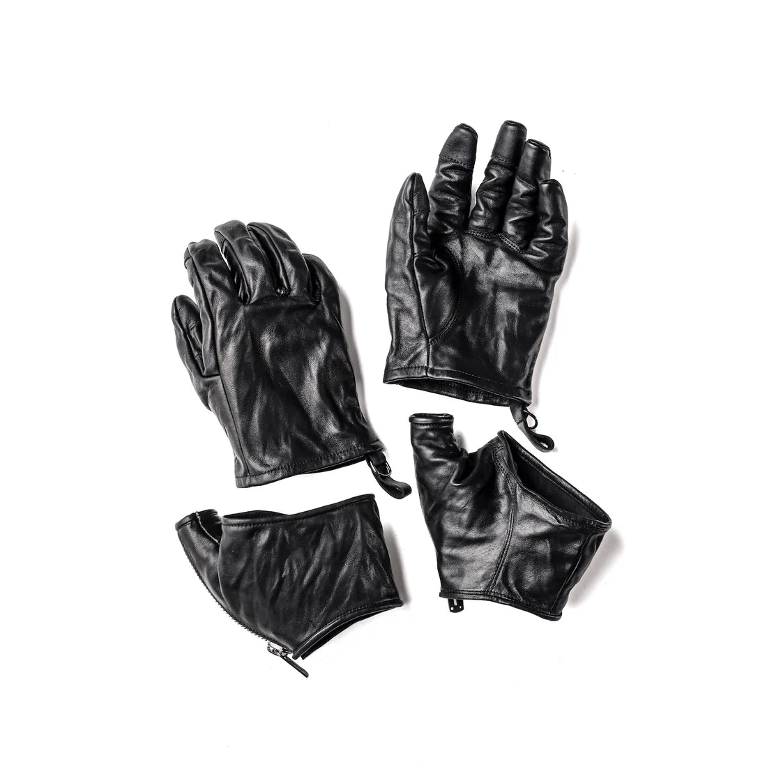 Black Horse Leather Layered Gloves