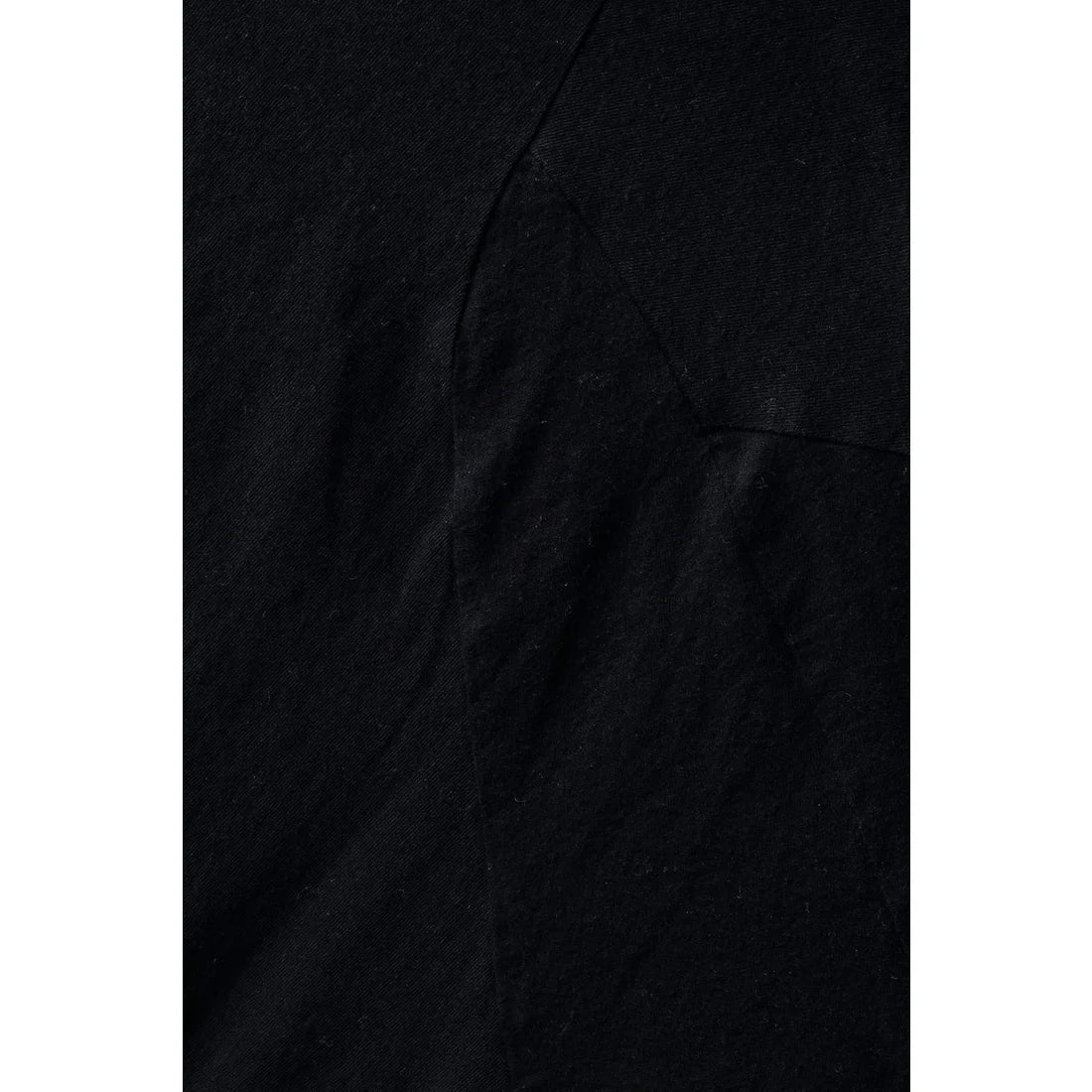 Black Soft Cotton Jersey Front Zipper Layered T-Shirt