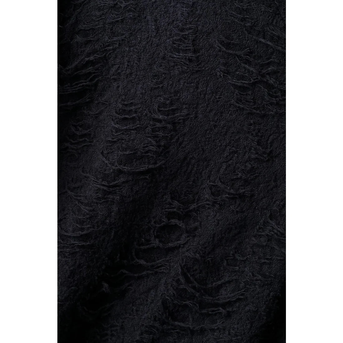 Black Distressed Terry Balaclava T-shirt