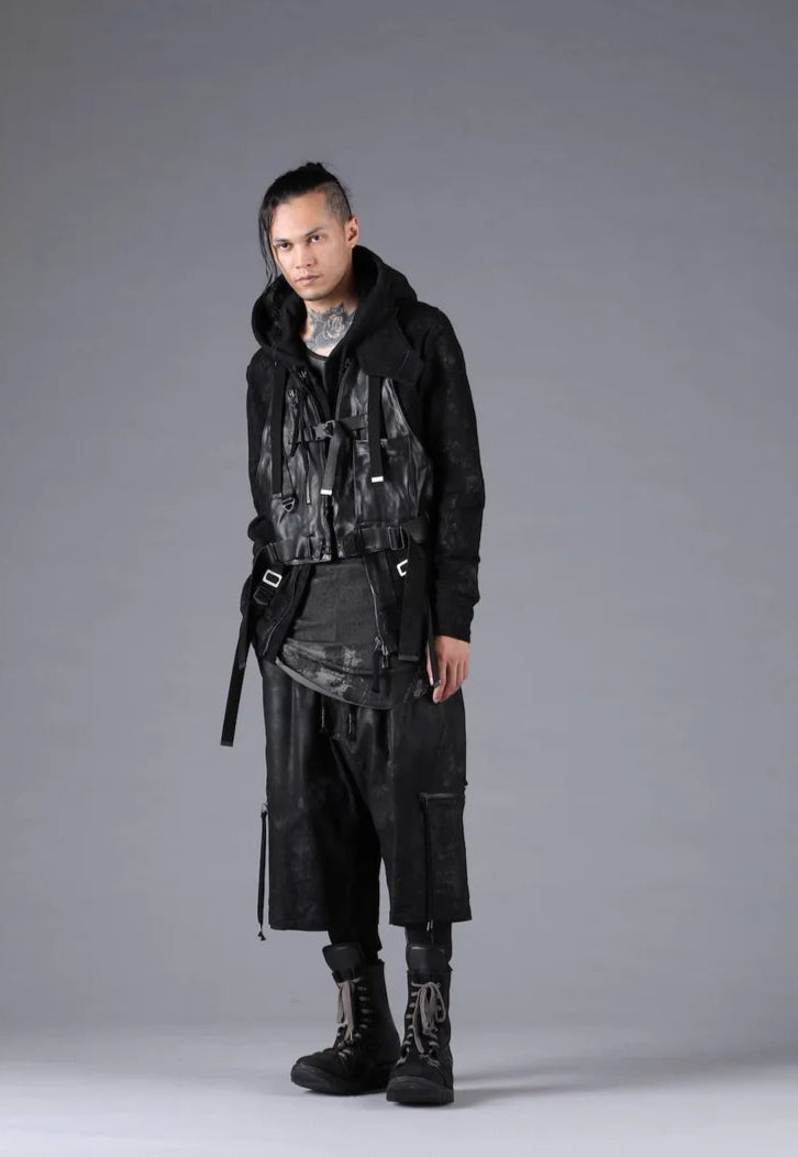 Black Horse Leather Vest Bag