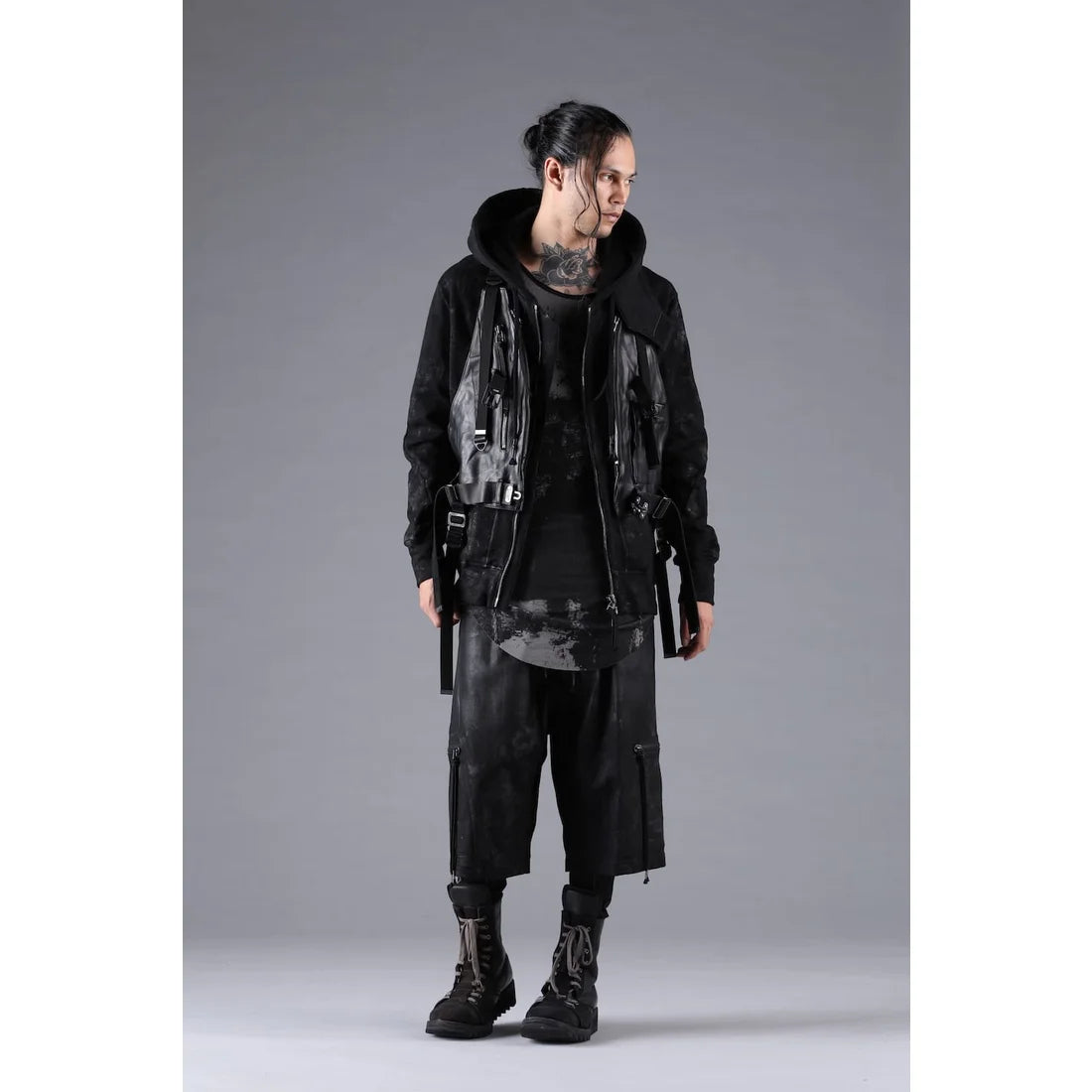 Black Horse Leather Vest Bag