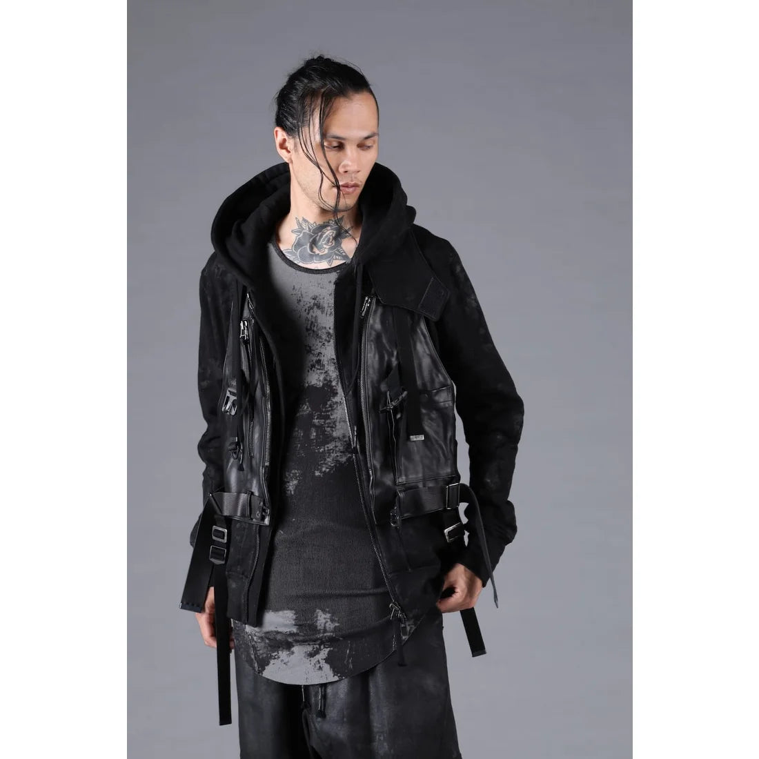 Black Horse Leather Vest Bag
