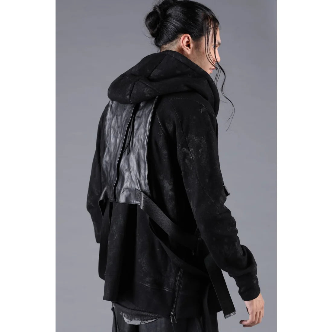 Black Horse Leather Vest Bag