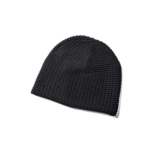Black Cotton Blend Knit Cap