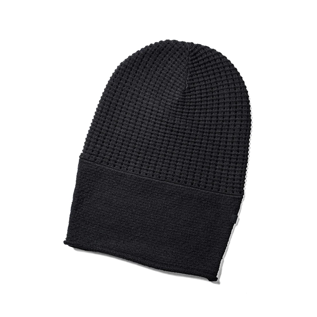 Black Cotton Blend Knit Cap