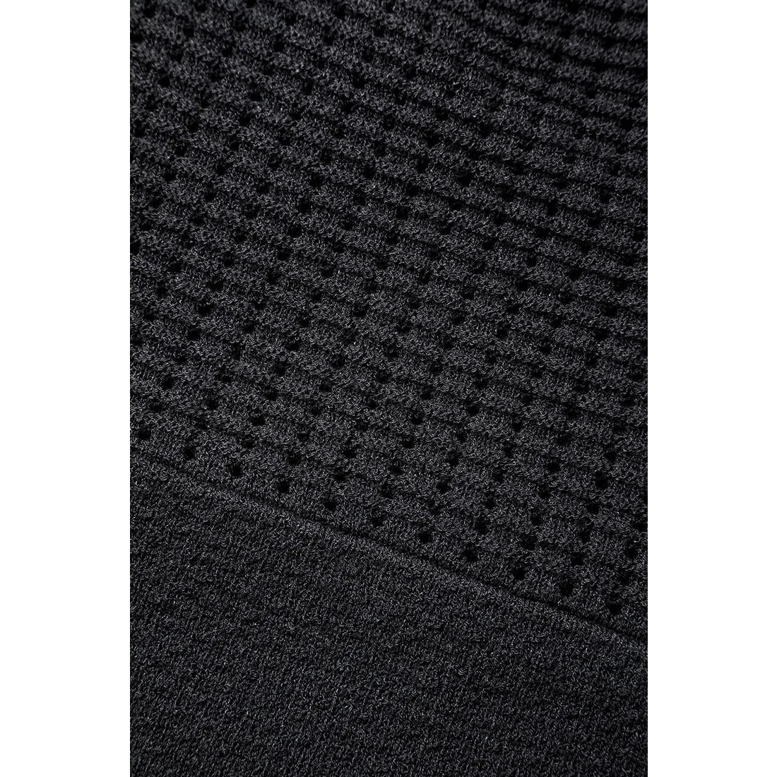 Black Cotton Blend Knit Cap