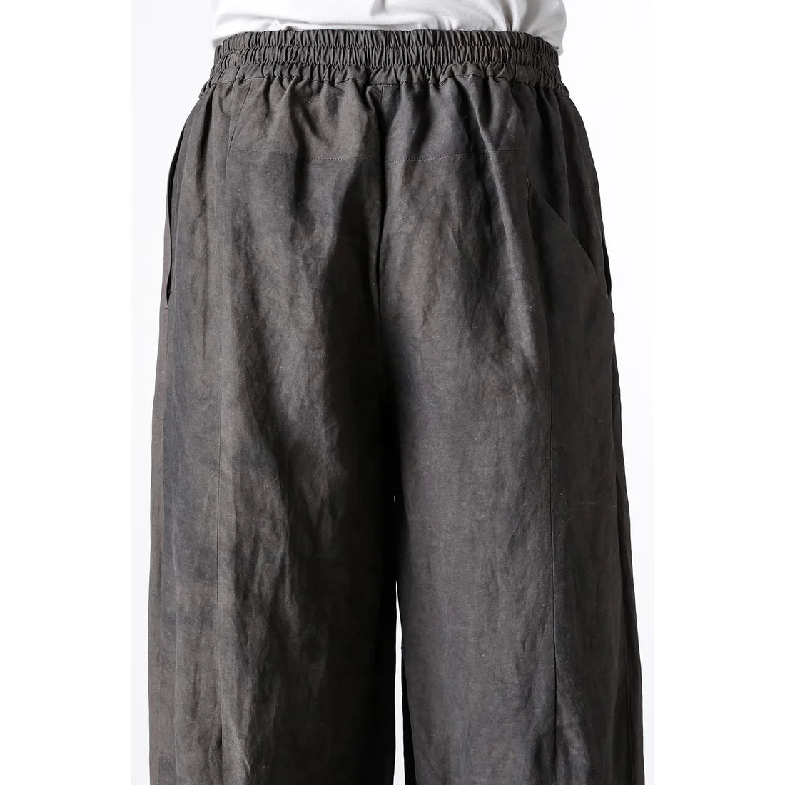 Slate Grey Canapa Cotton Wide Leg Pants