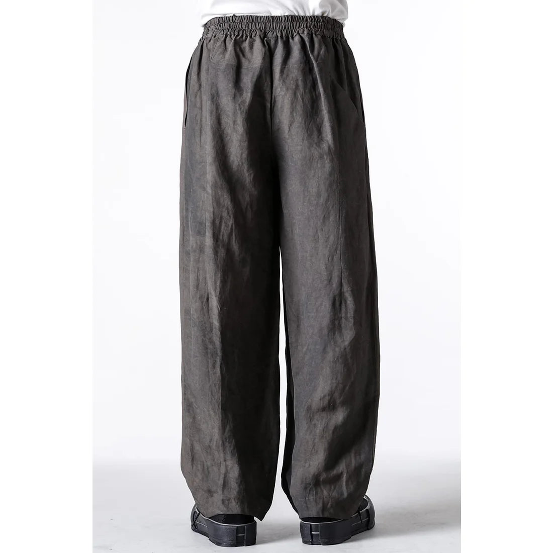 Slate Grey Canapa Cotton Wide Leg Pants
