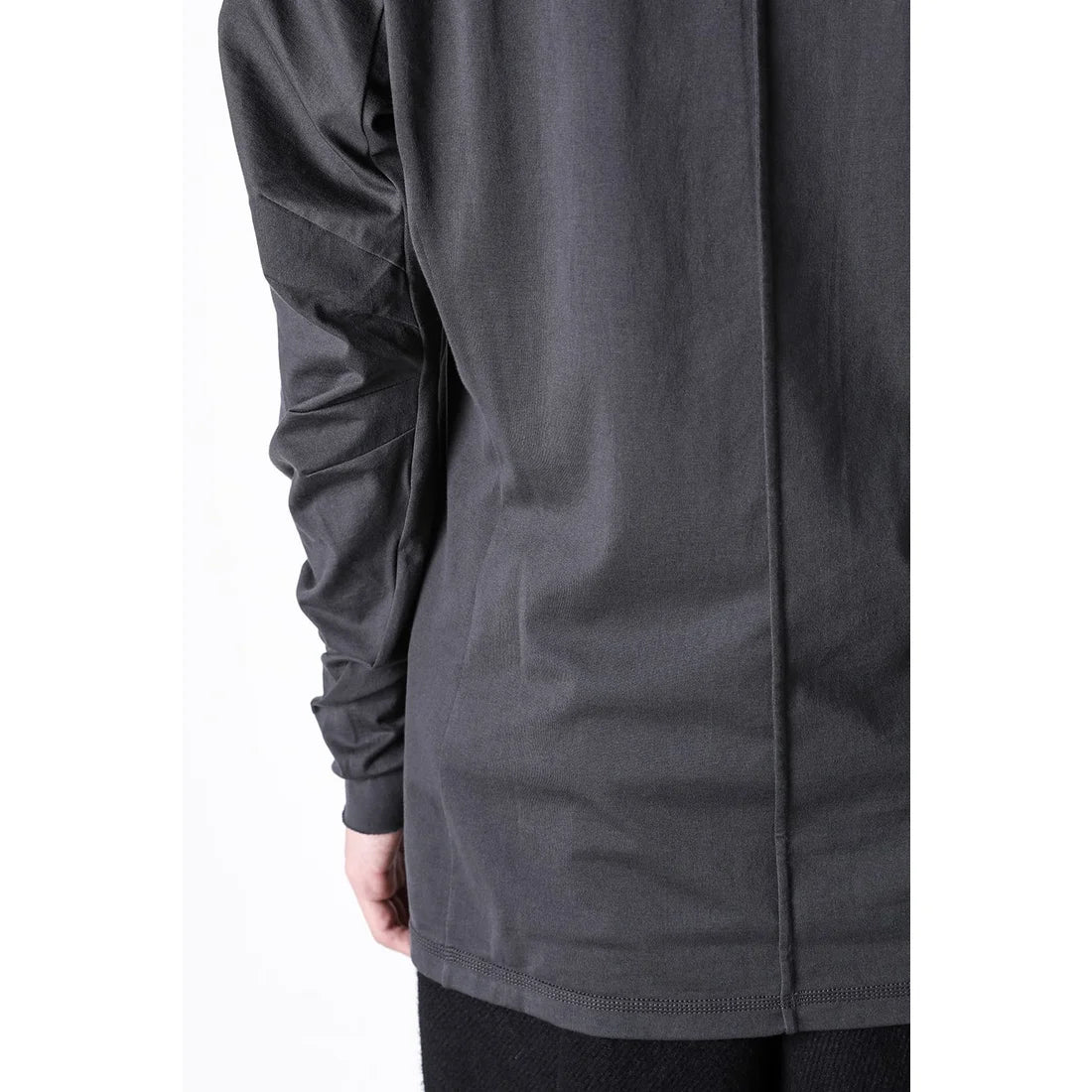 Khaki Grey Hi-neck Suvin Cotton T-shirt
