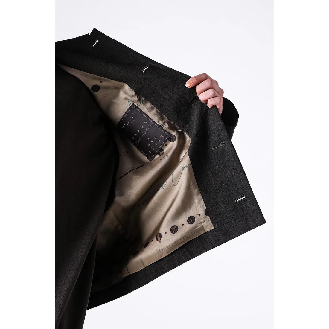 Mad Khaki Cotton Five Button Oversize Collared Jacket