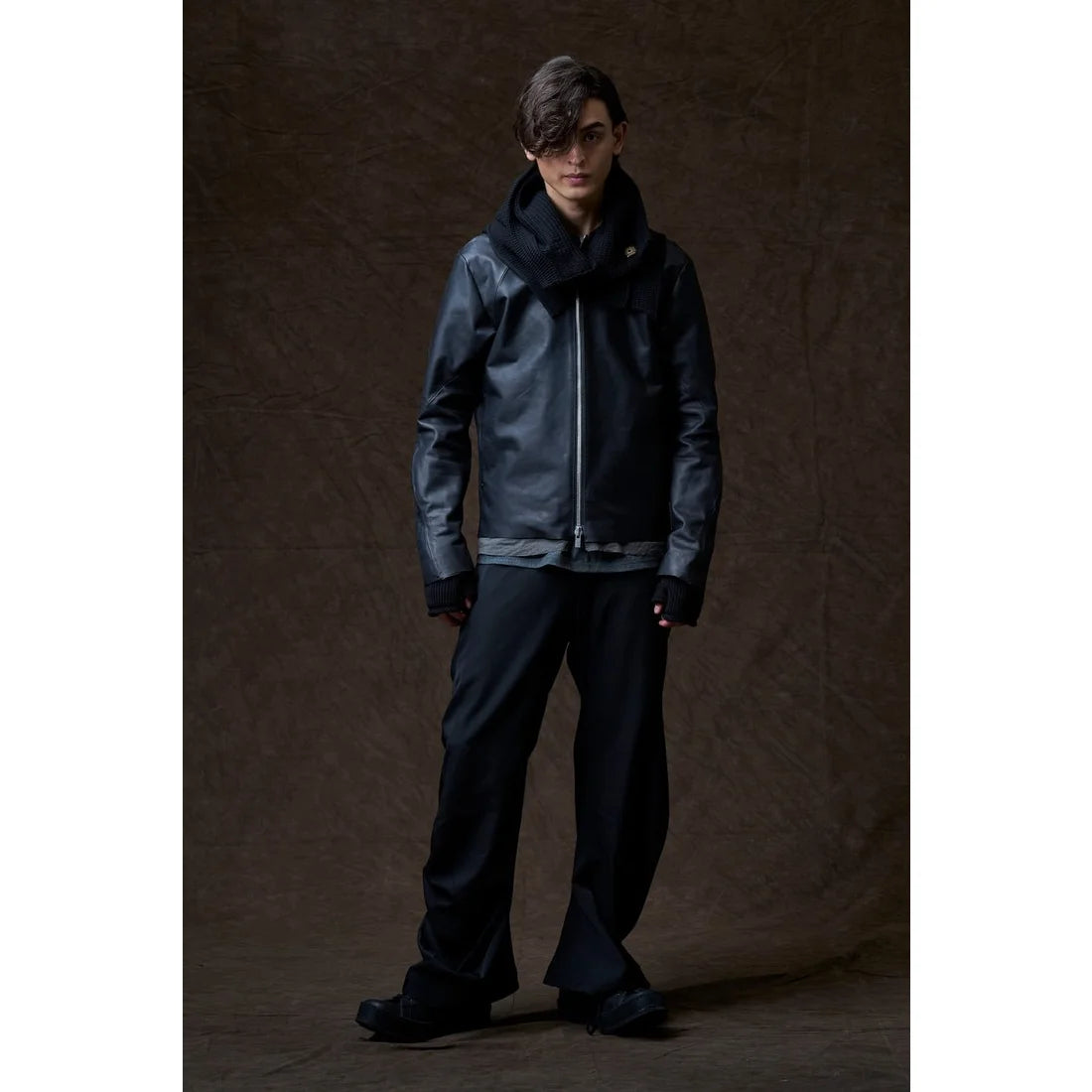 Black Anatomical Wool Pant