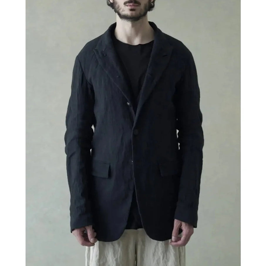 Black 5-Button Wool Soft Blazer