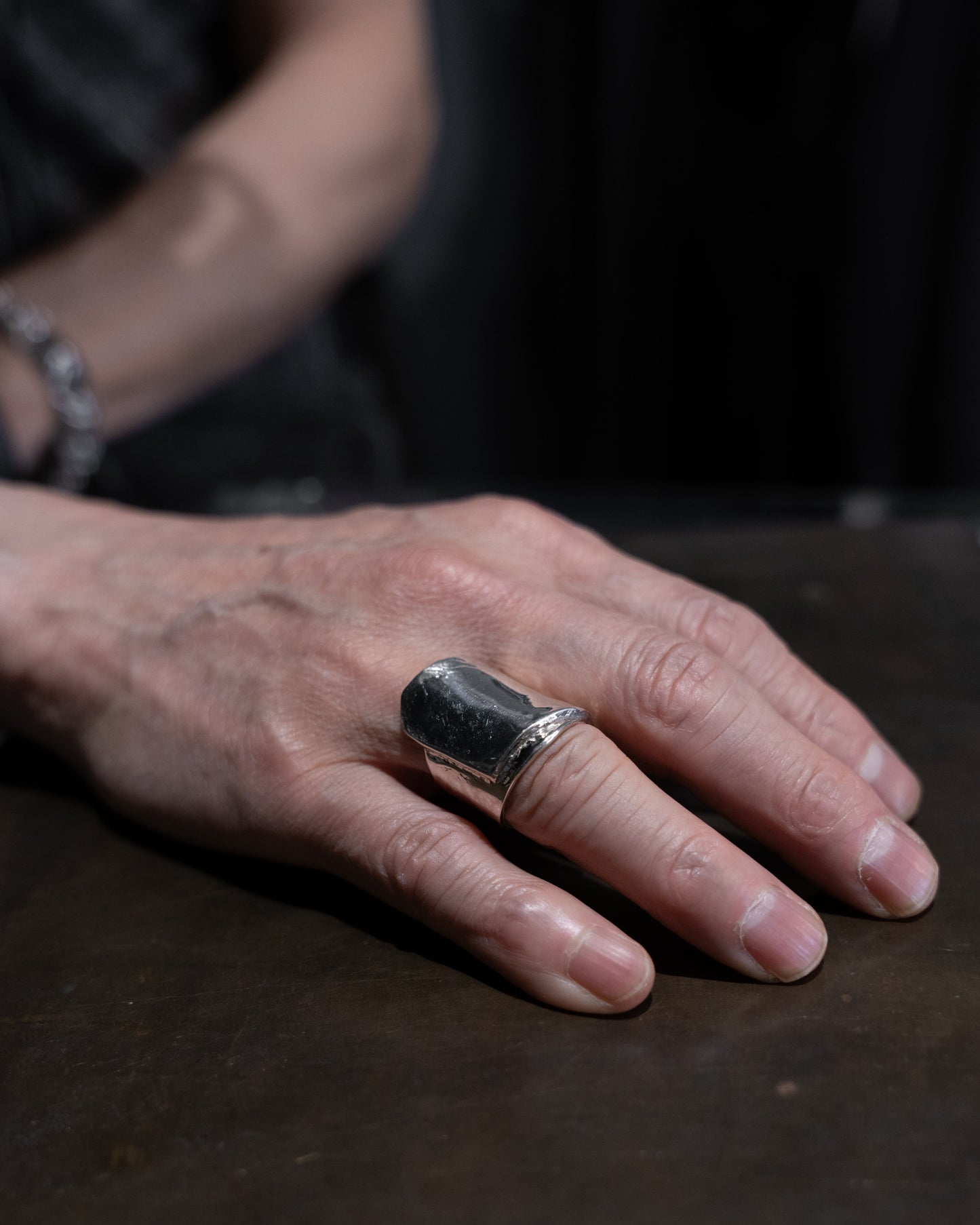 Old Polish Sterling Silver Primitive Wrap Ring