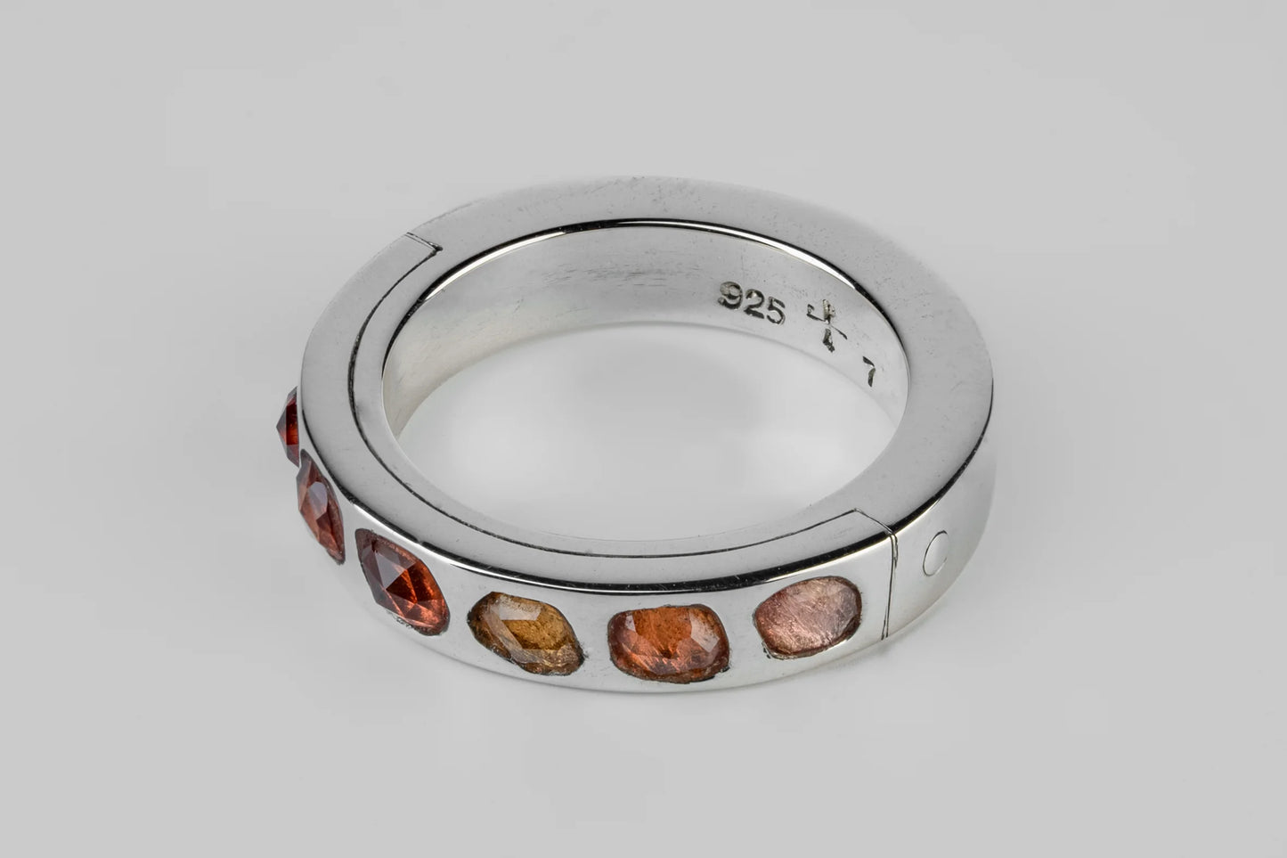 Sistema Ring Mega Pavé Orange Sapphire Faceted Slab 4mm 1101-12-PA+OSAF