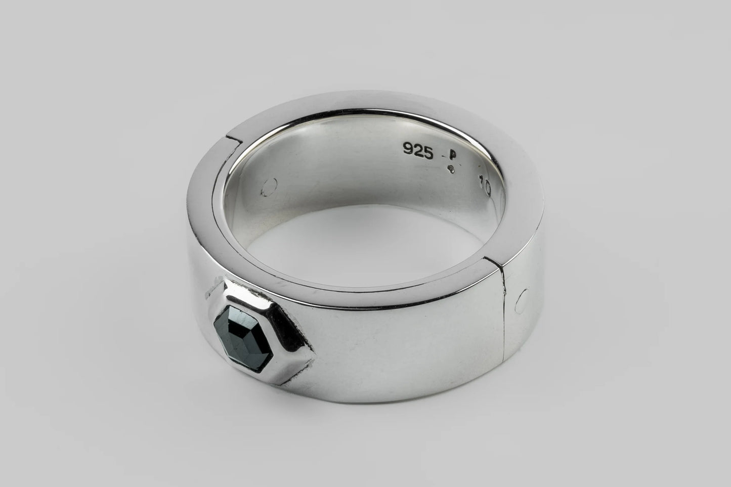 Sistema Ring Fancy Setting Black Hex Diamond 0.5 CT 9mm 2101-3-PA+BLKDIA