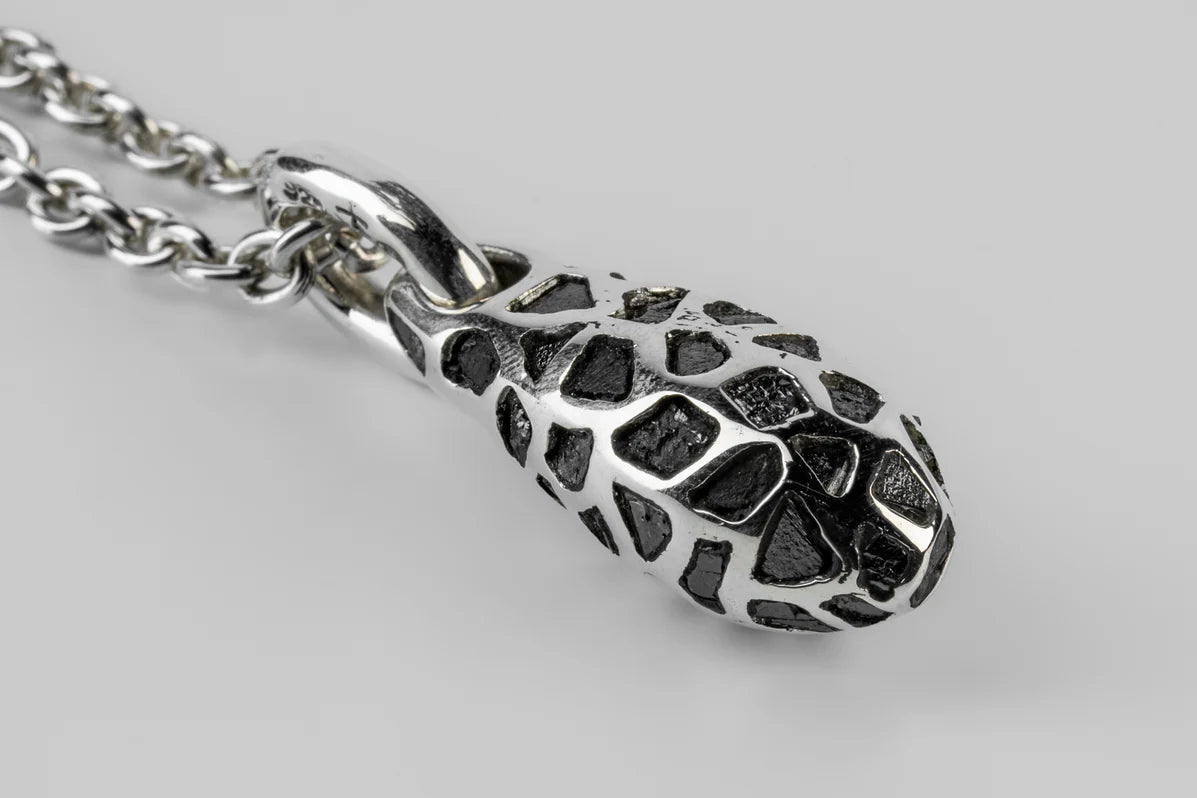 Chrysalis Necklace Nympha Mega Pavé Polished Black Diamond Slabs 1630-1-PA+PBLKDIA