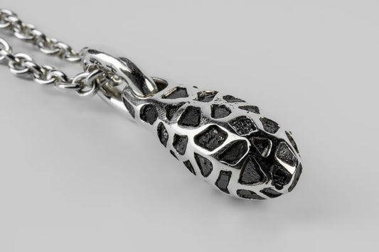 Chrysalis Necklace Nympha Mega Pavé Polished Black Diamond Slabs 1630-1-PA+PBLKDIA