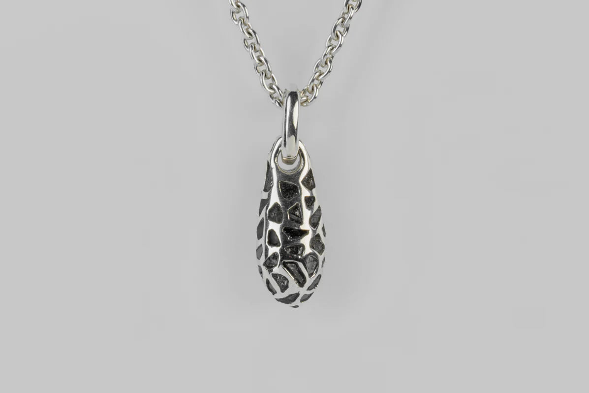 Chrysalis Necklace Nympha Mega Pavé Polished Black Diamond Slabs 1630-1-PA+PBLKDIA