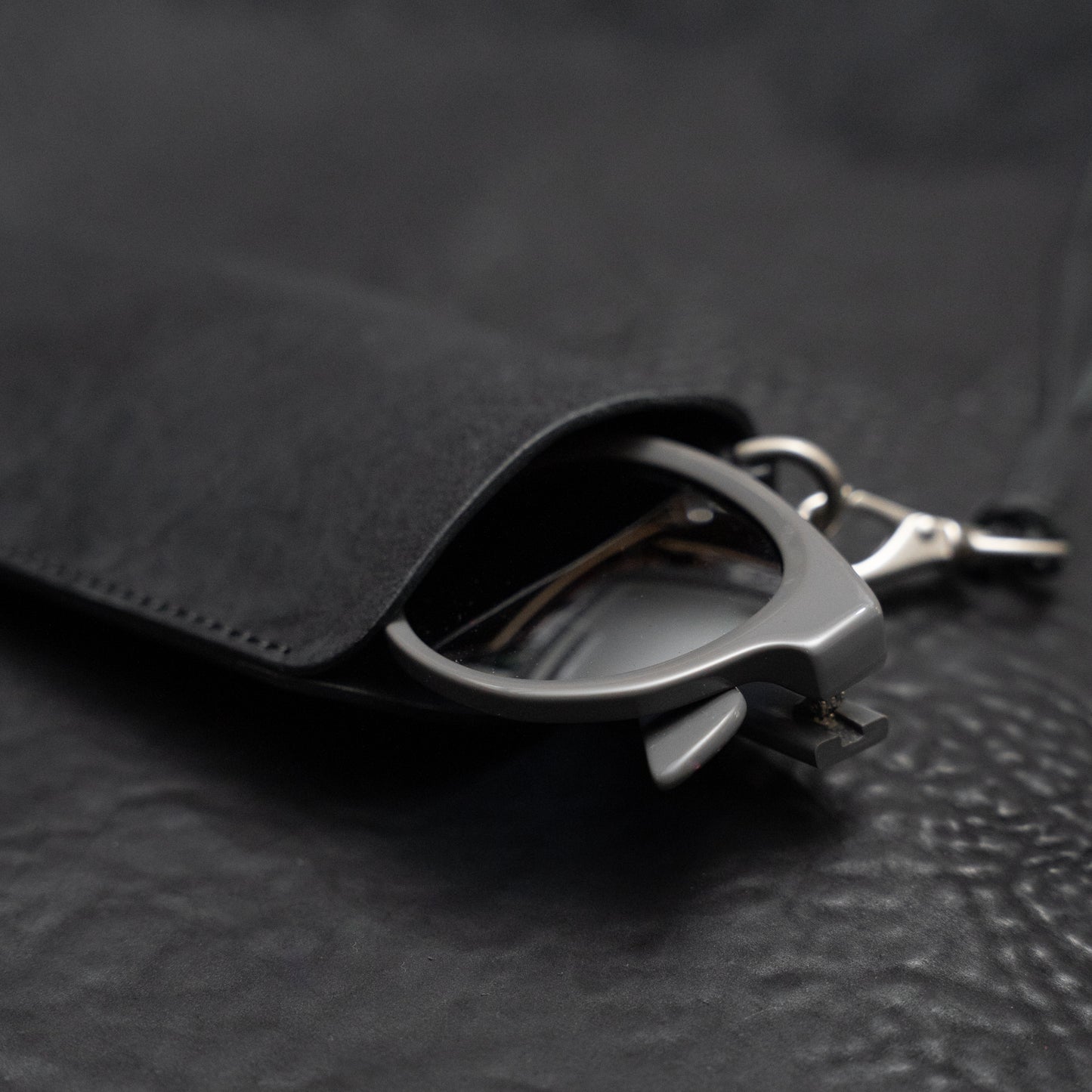 Black Culatta Horse Leather Kinich II Eyewear Pouch