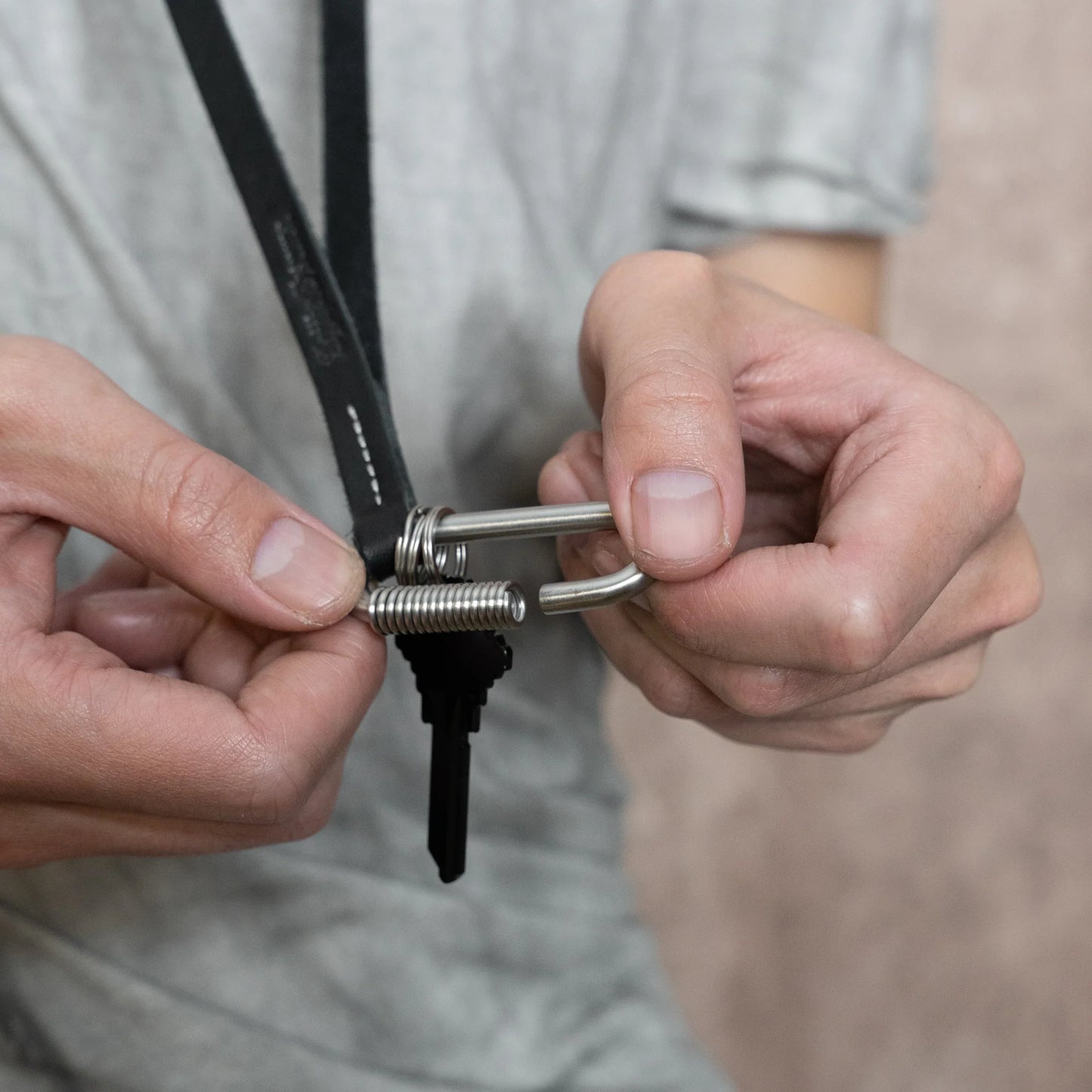 Black Reverse Culatta Black Lazo Keychain Lanyard