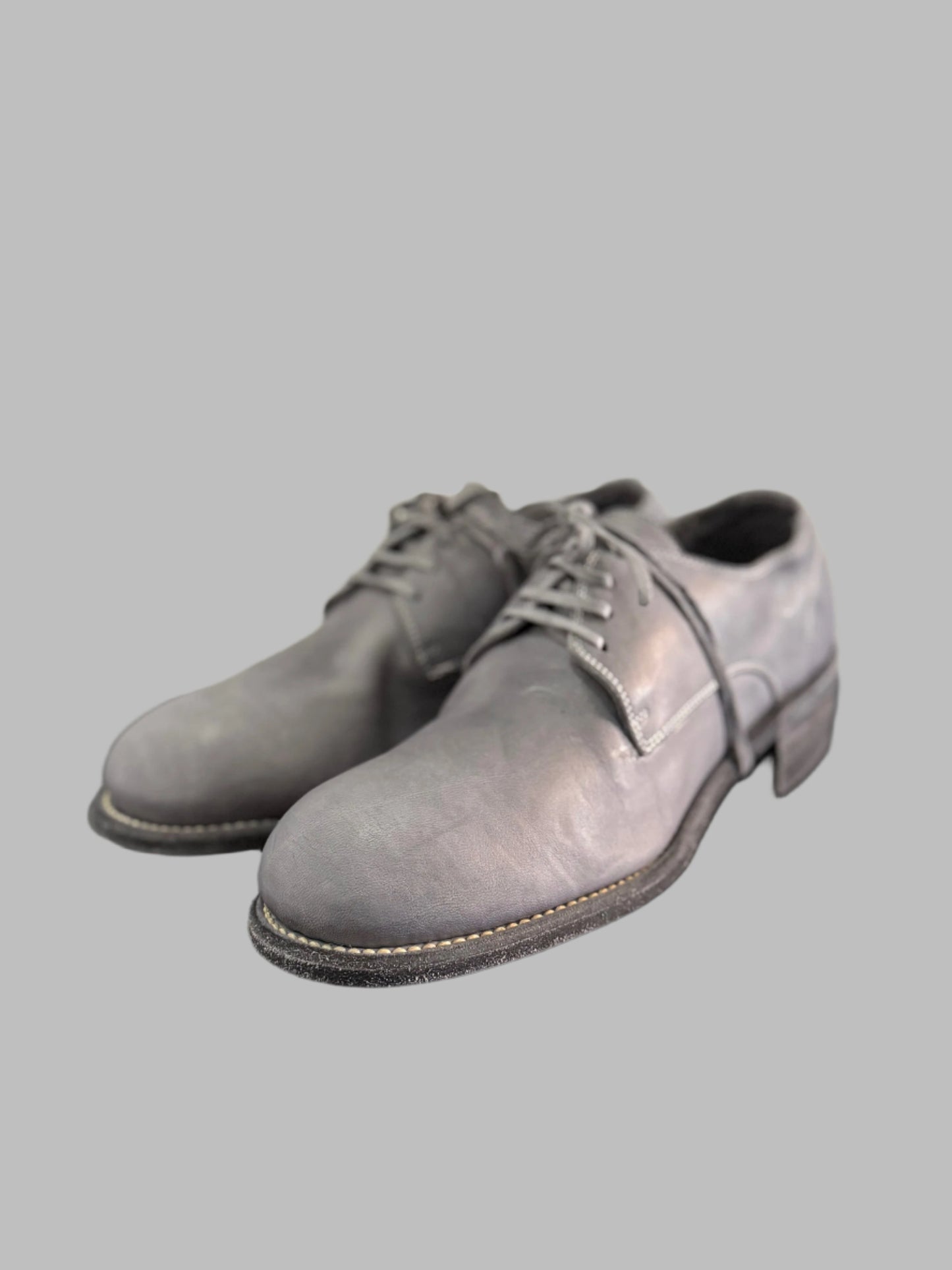 Grey Classic Double Heel Derbies 792X
