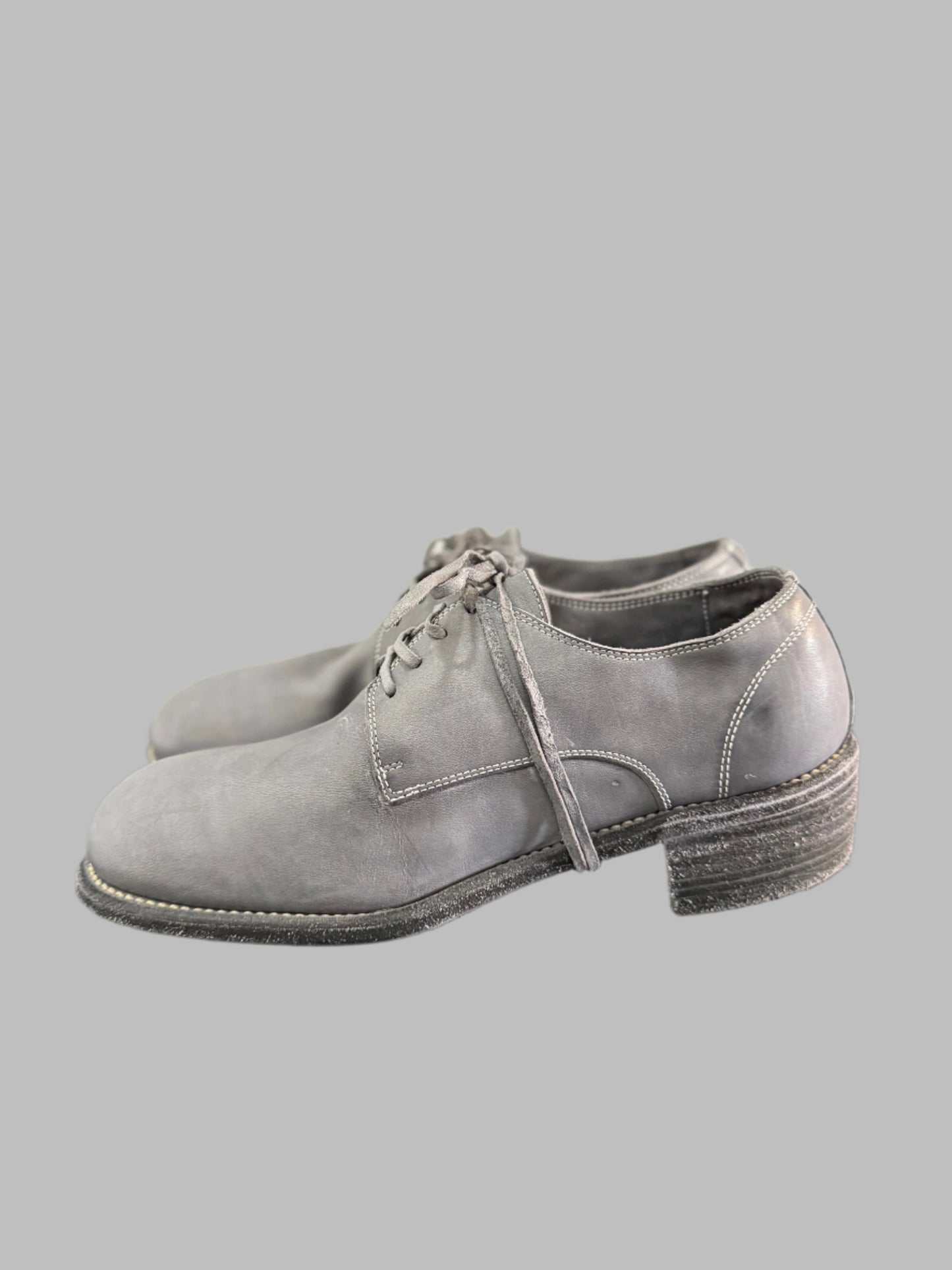 Grey Classic Double Heel Derbies 792X