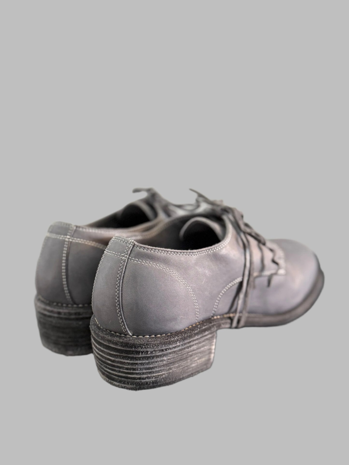 Grey Classic Double Heel Derbies 792X