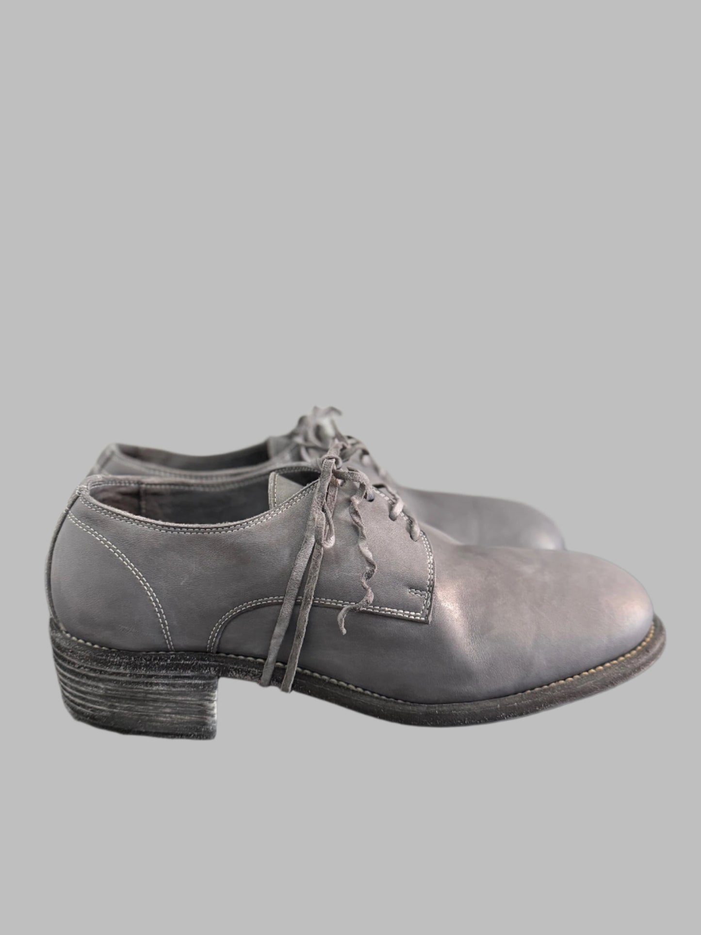 Grey Classic Double Heel Derbies 792X