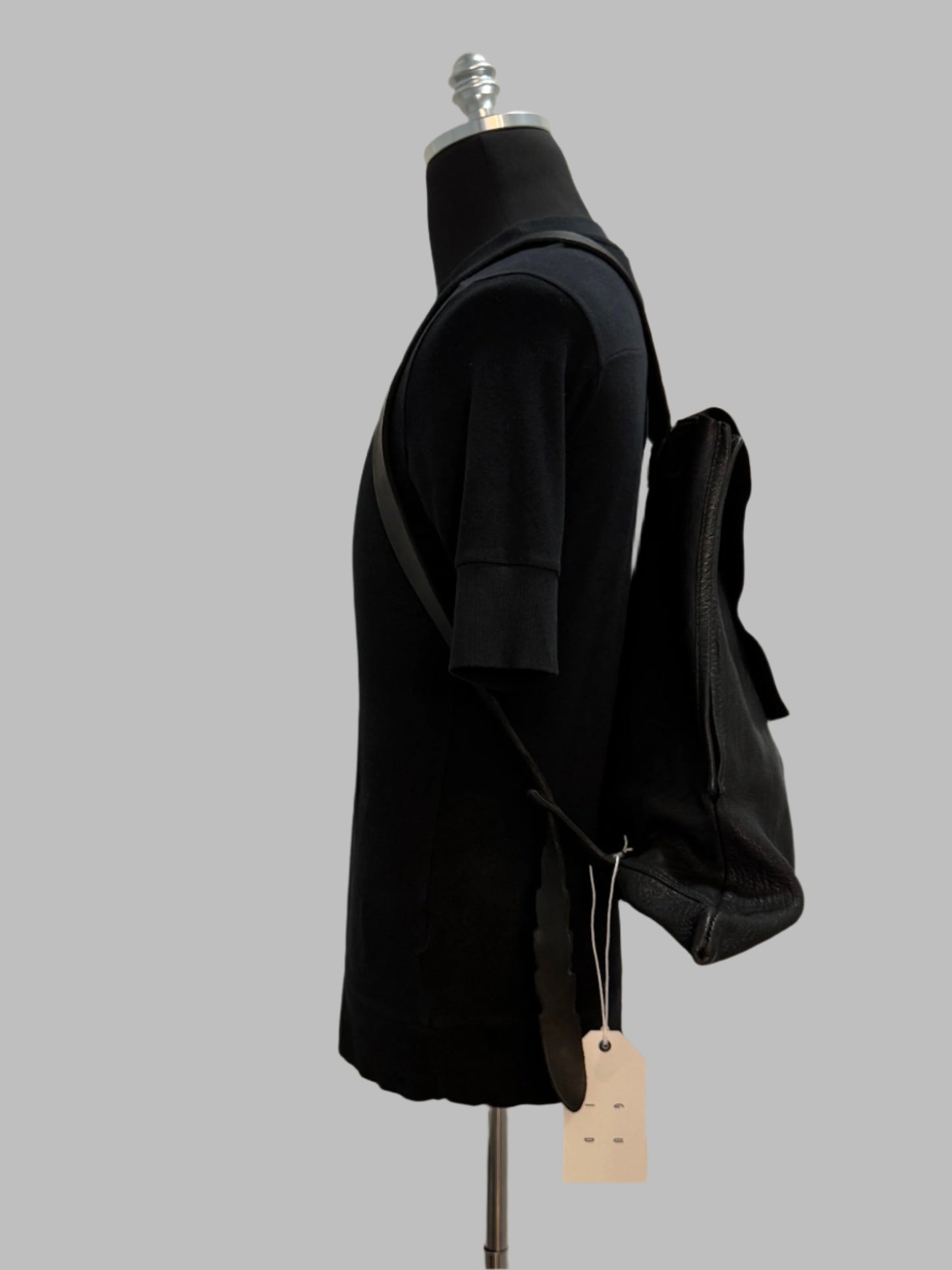 Black Buffalo Leather Classic Backpack BP0