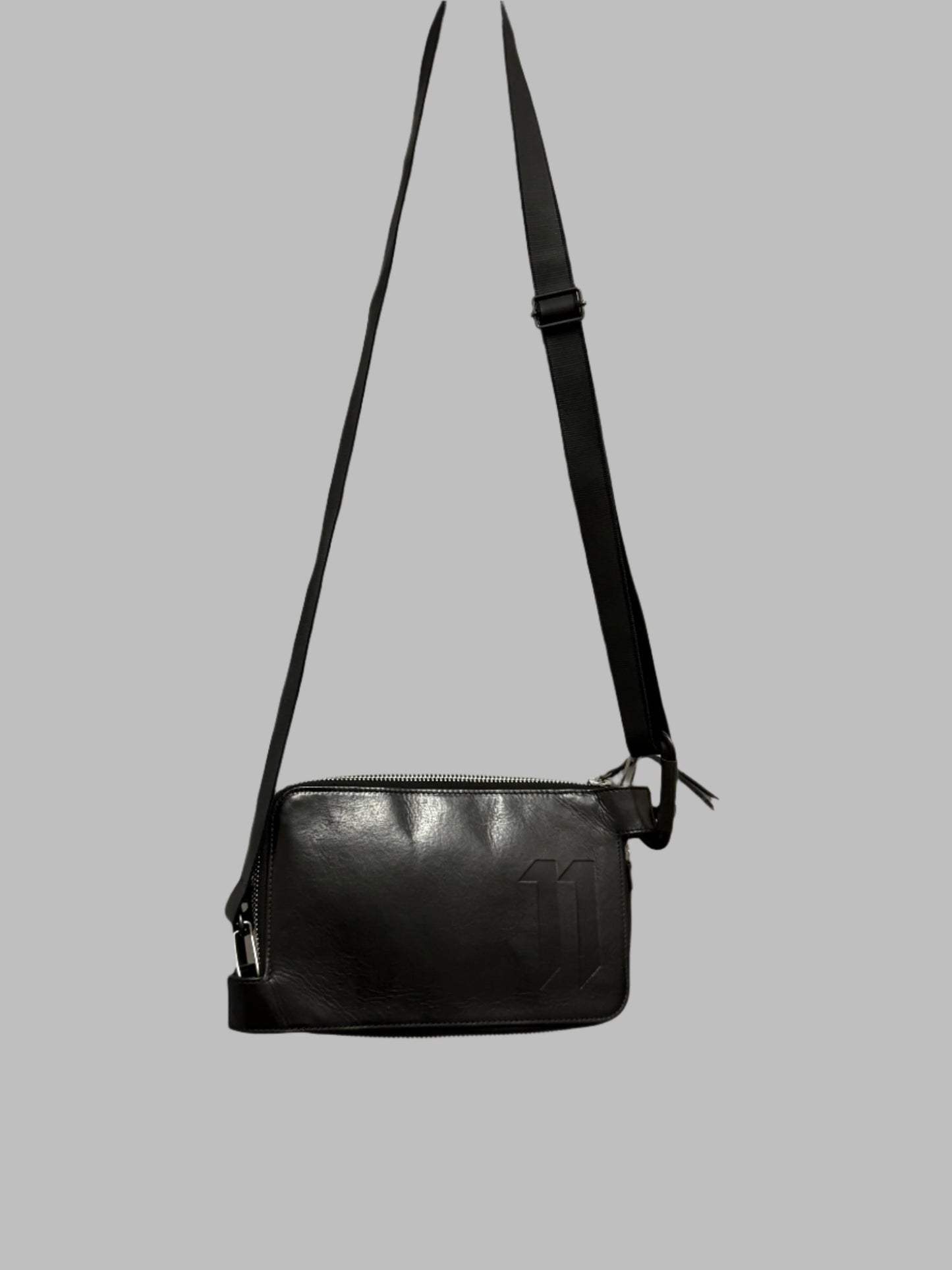 Black Horse Leather Small Shoulder Clutch Bag by BBS X 11