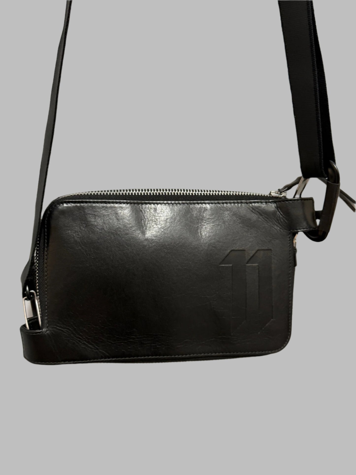 Black Horse Leather Small Shoulder Clutch Bag by BBS X 11