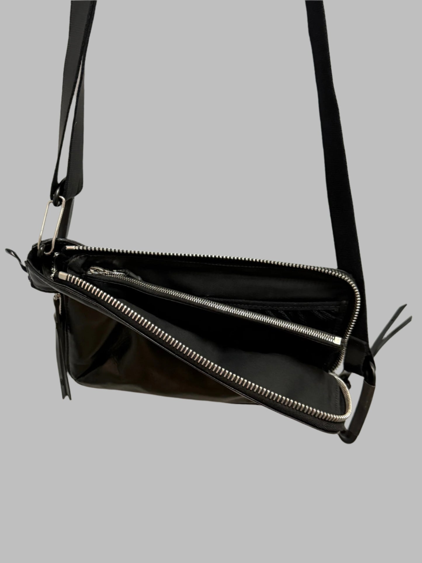 Black Horse Leather Small Shoulder Clutch Bag by BBS X 11