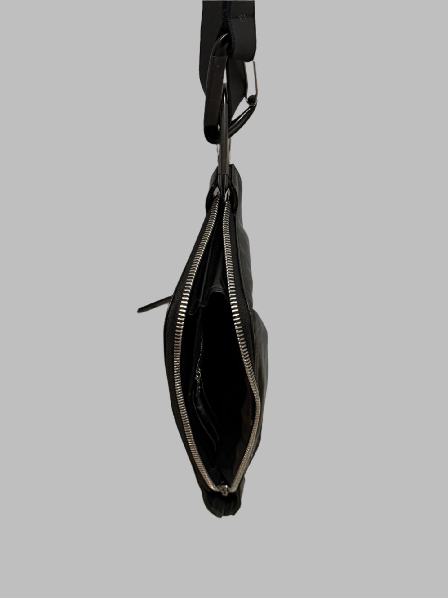 Black Horse Leather Small Shoulder Clutch Bag by BBS X 11