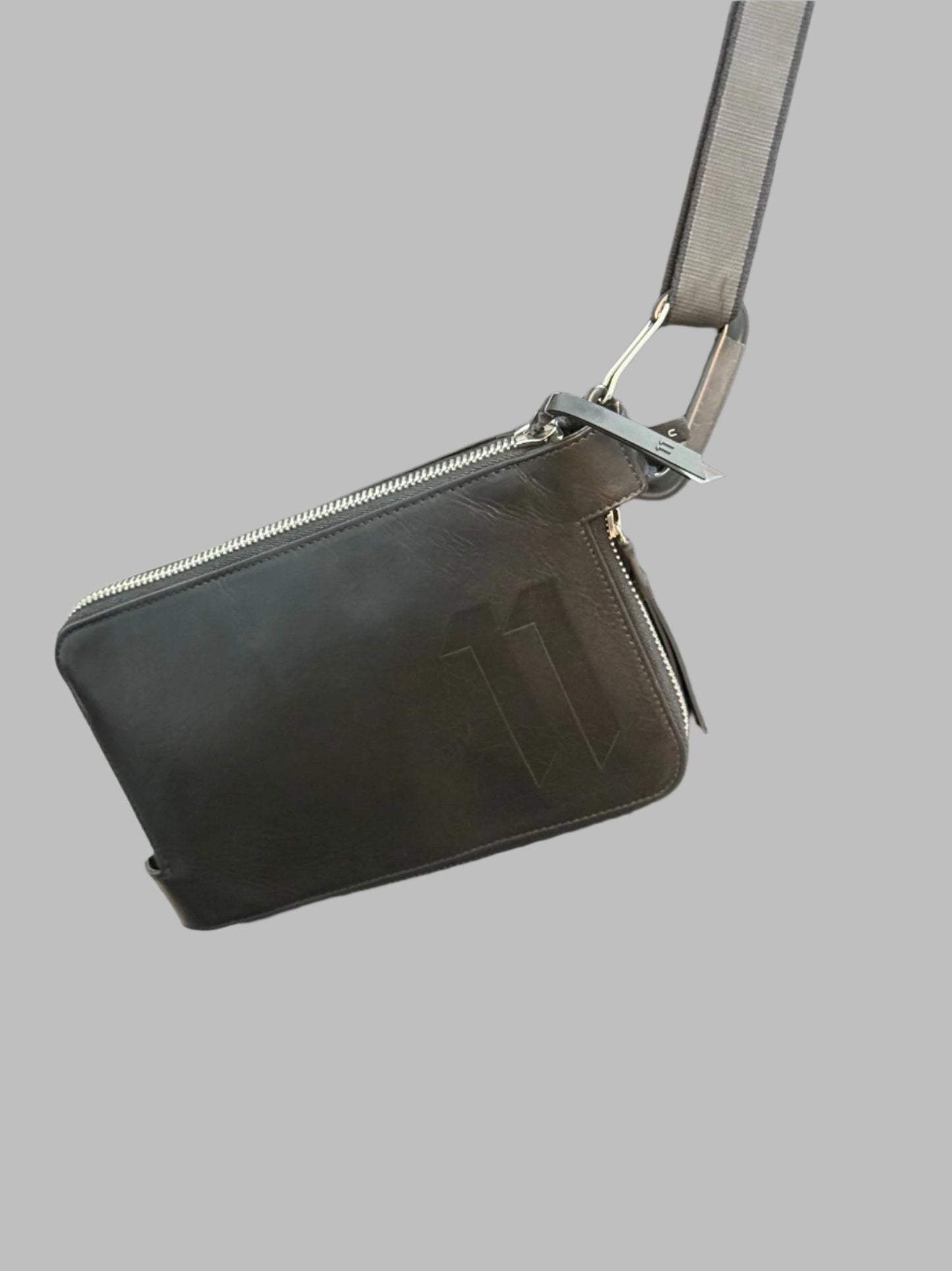 Black Horse Leather Small Shoulder Clutch Bag by BBS X 11