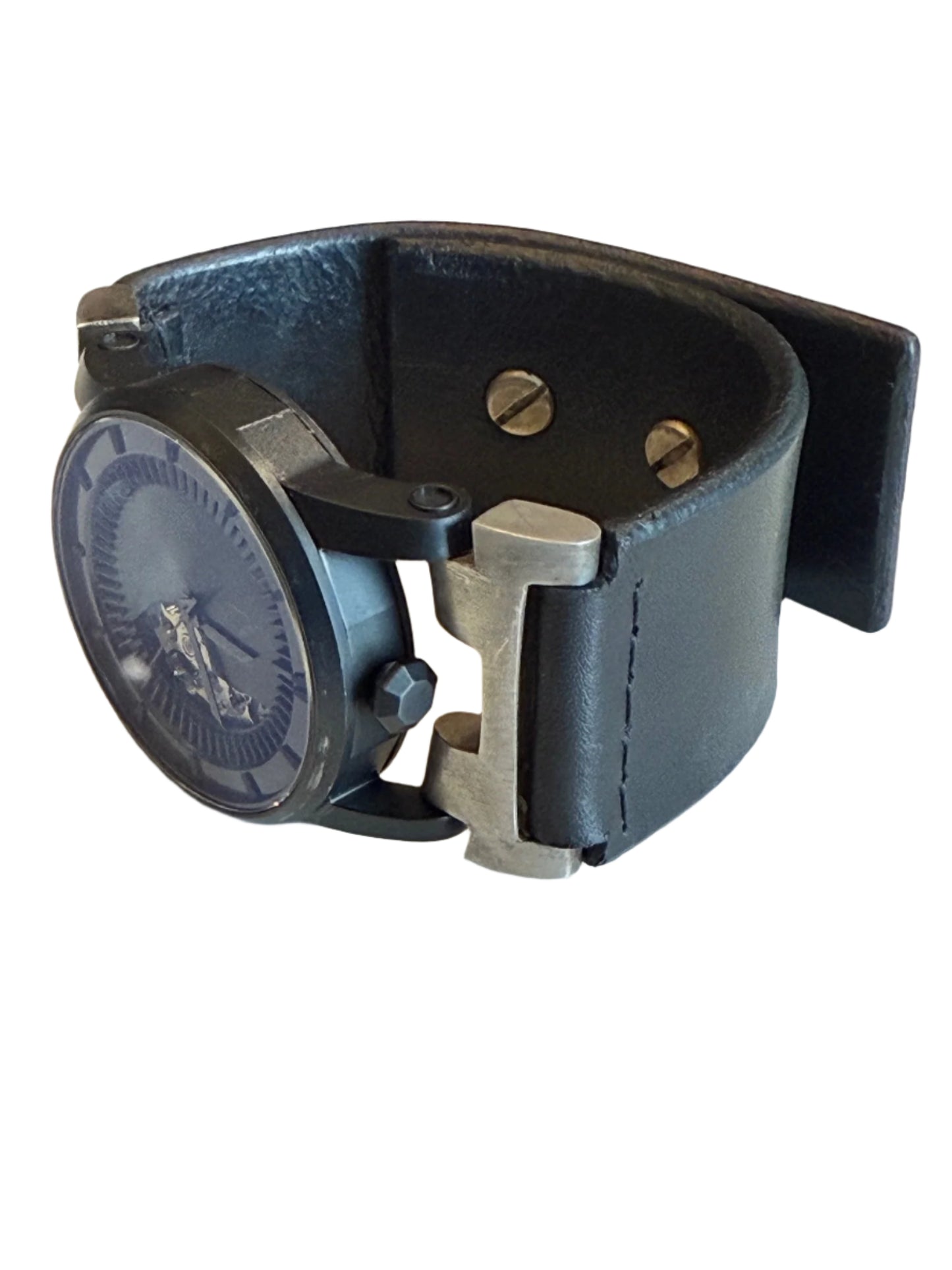 P4 X FOB Paris Watch #395 Straight Strap Studs Black Matte W010-011-0-DA-NG