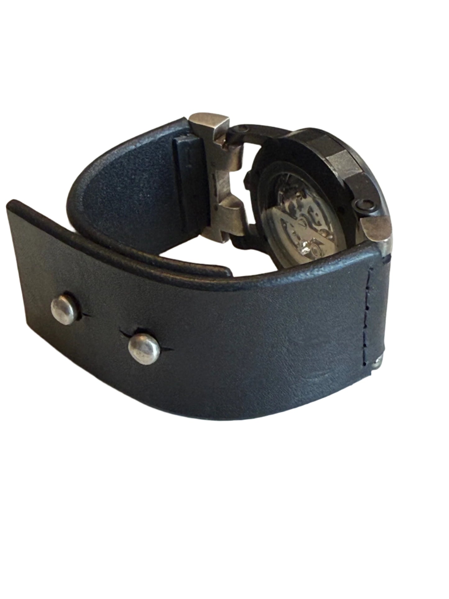 P4 X FOB Paris Watch #395 Straight Strap Studs Black Matte W010-011-0-DA-NG