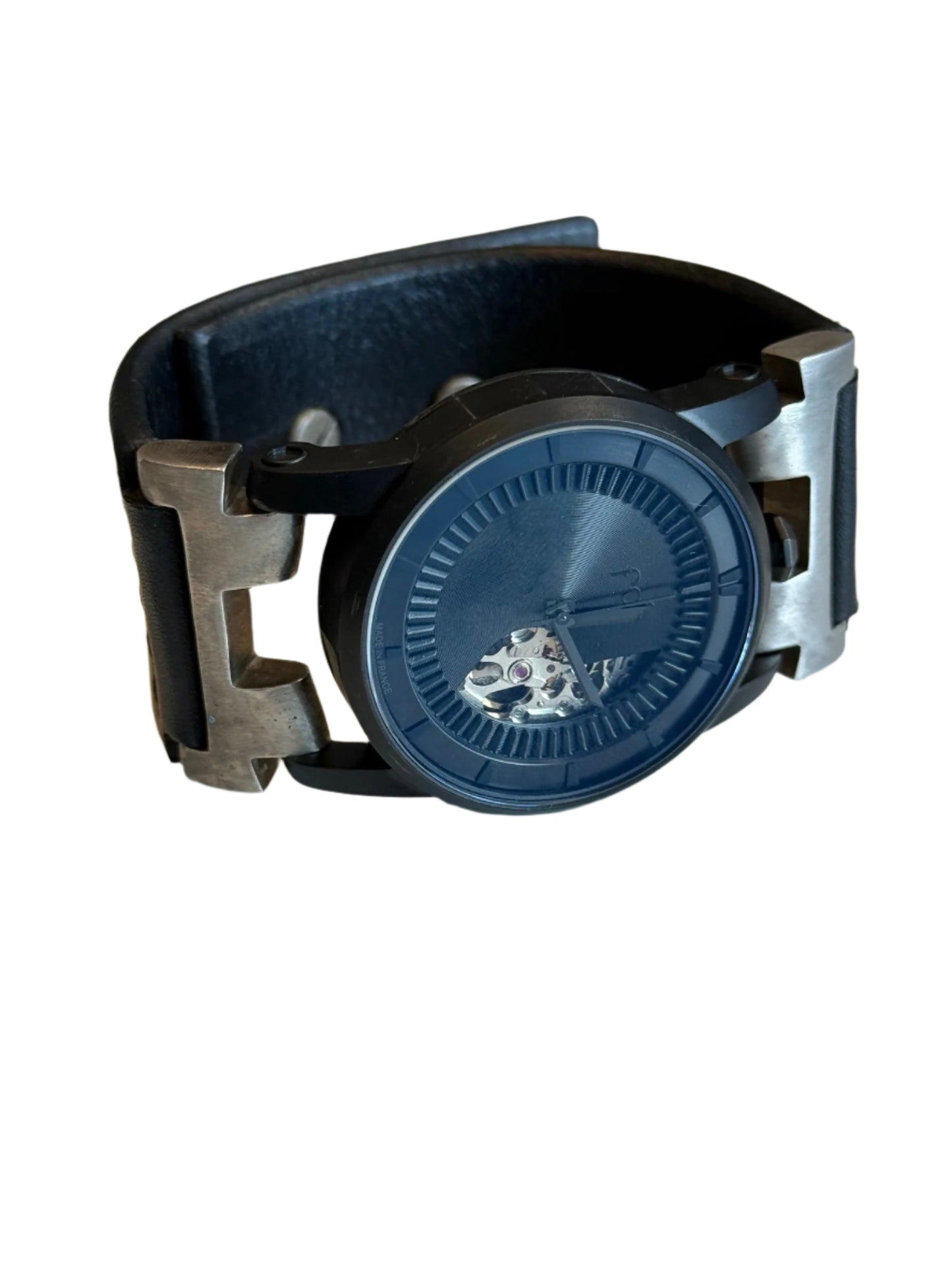 P4 X FOB Paris Watch #395 Straight Strap Studs Black Matte W010-011-0-DA-NG